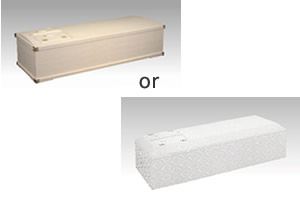 桐張R蓋棺、もしくは高級白布張り棺